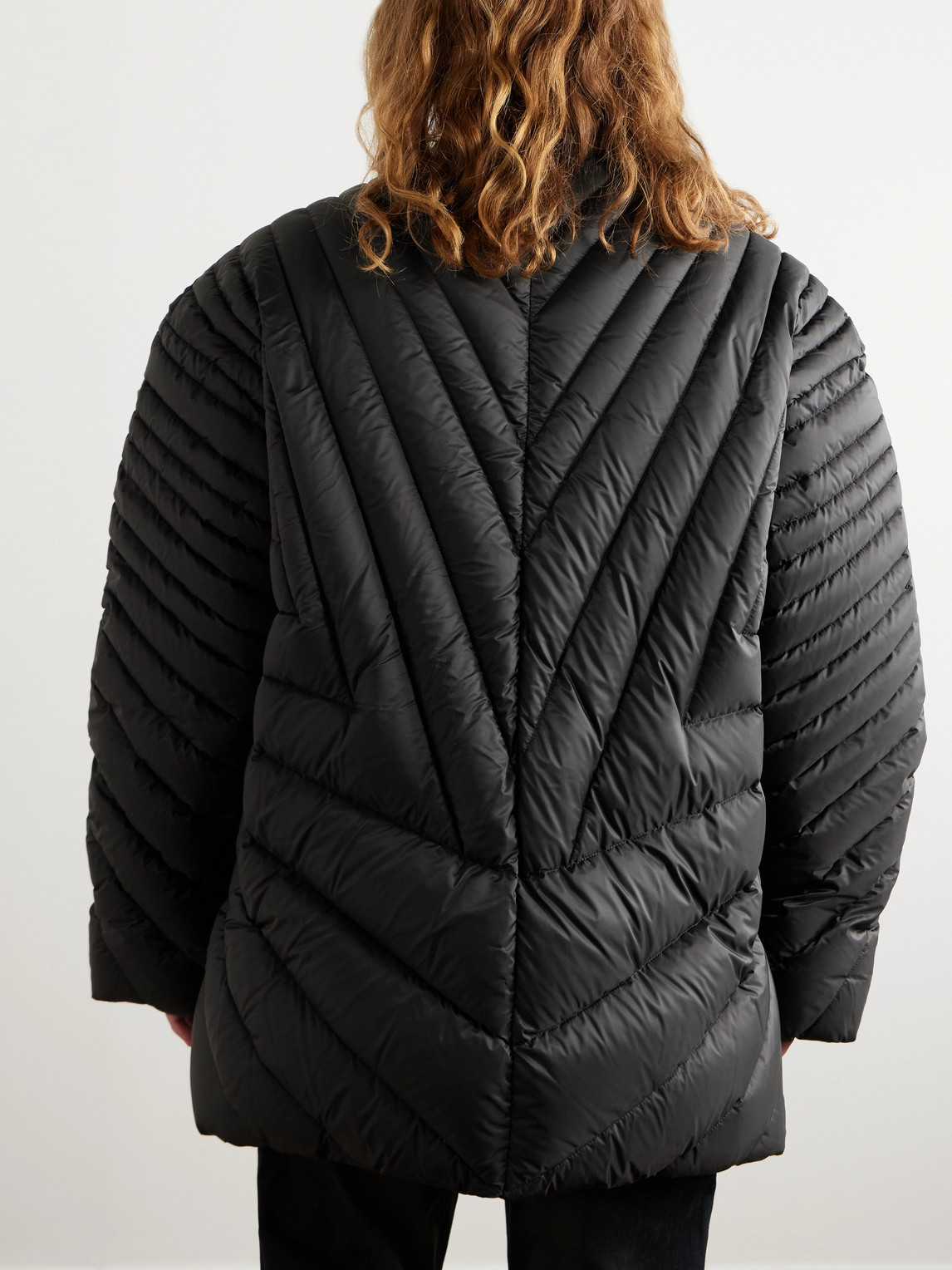 Shop Rick Owens Moncler Radiance Quilted Shell Down Jacket In Black