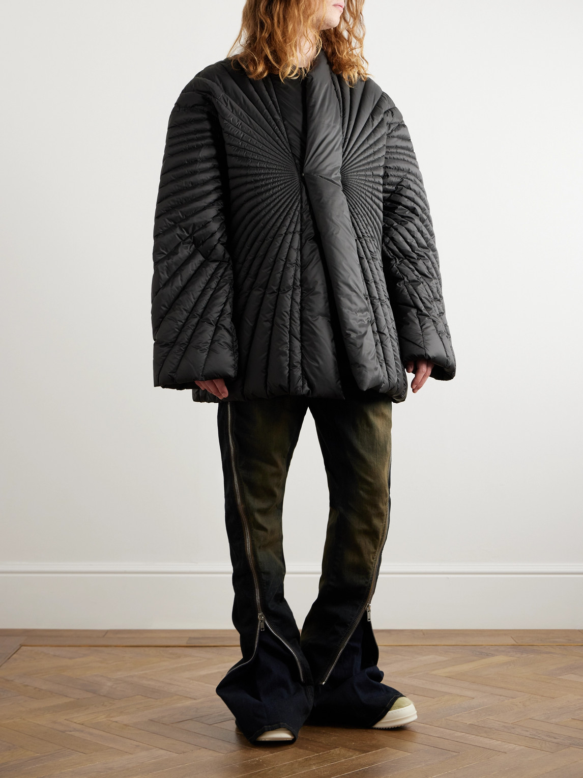 Shop Rick Owens Moncler Radiance Quilted Shell Down Jacket In Black