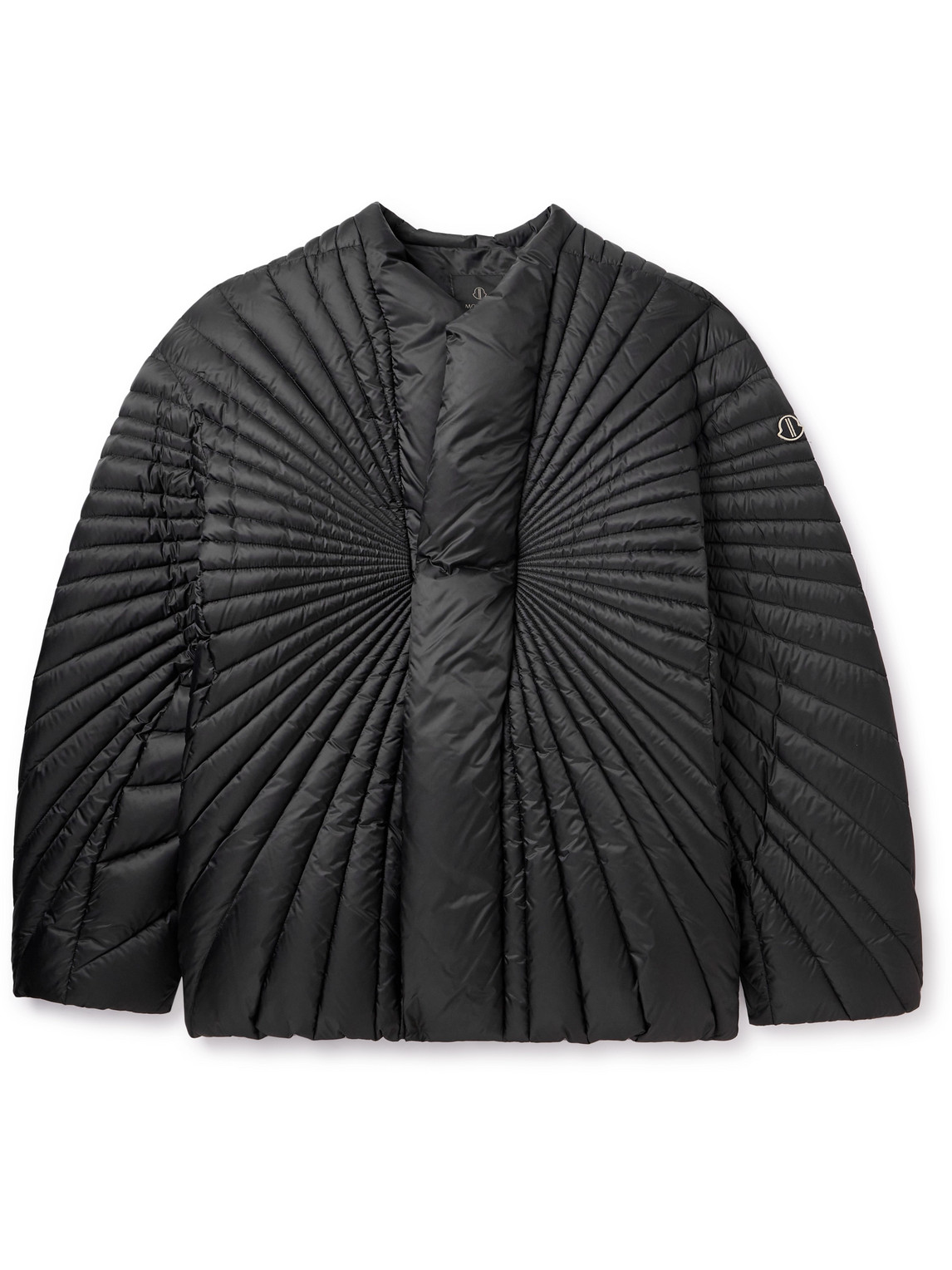 Rick Owens Moncler Radiance Quilted Shell Down Jacket In Black