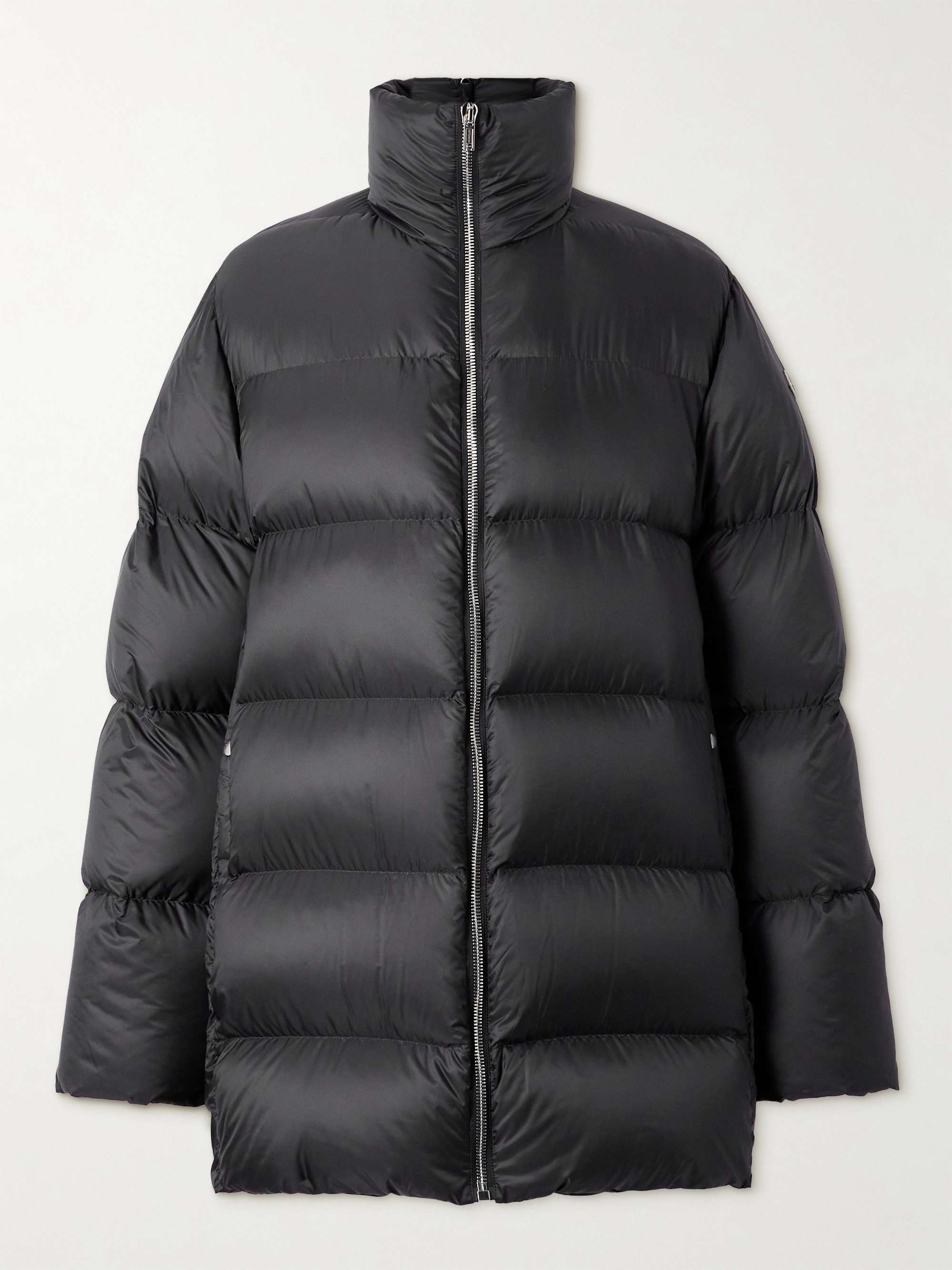 RICK OWENS + Moncler Cyclopic Logo-Appliquéd Quilted Shell Down Coat ...