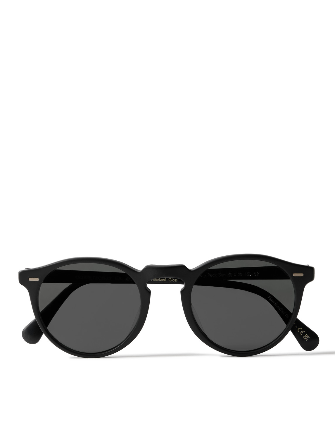 Oliver Peoples Gregory Peck Round-frame Acetate Sunglasses In Black