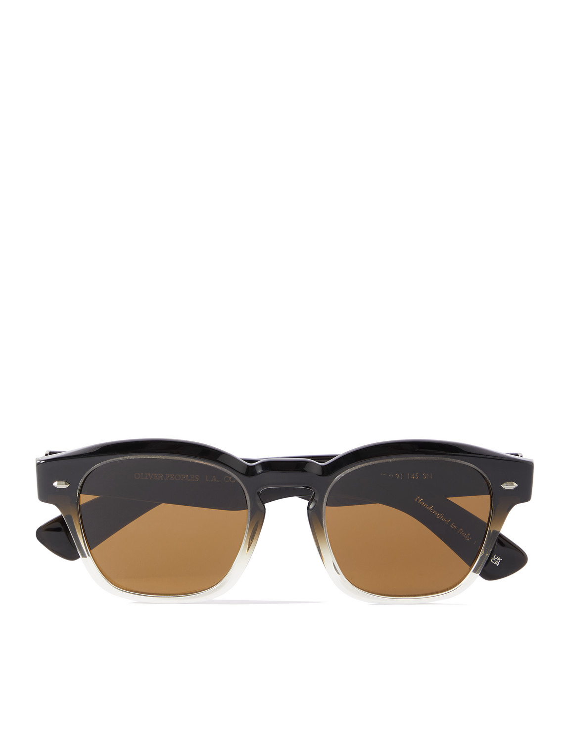 Oliver Peoples Maysen D-frame Degradé Acetate And Silver-tone Sunglasses In Brown
