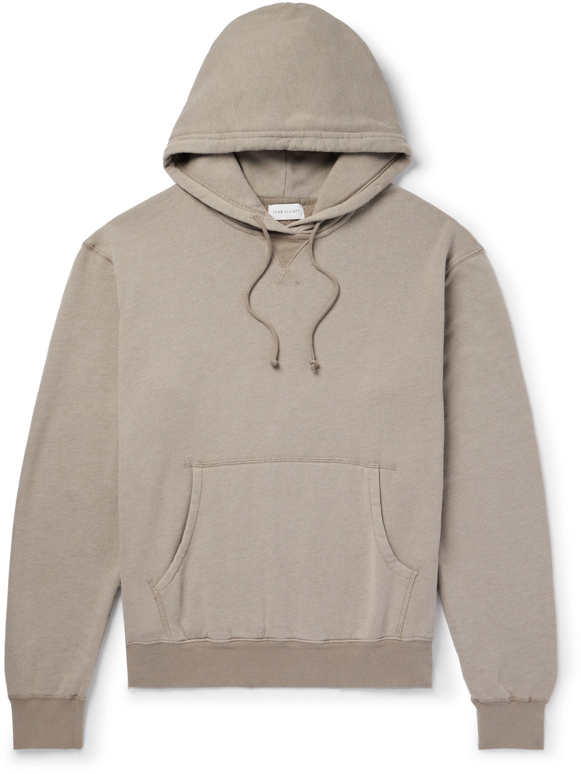 John Elliott Vintage Cotton-blend Jersey Hoodie In Brown