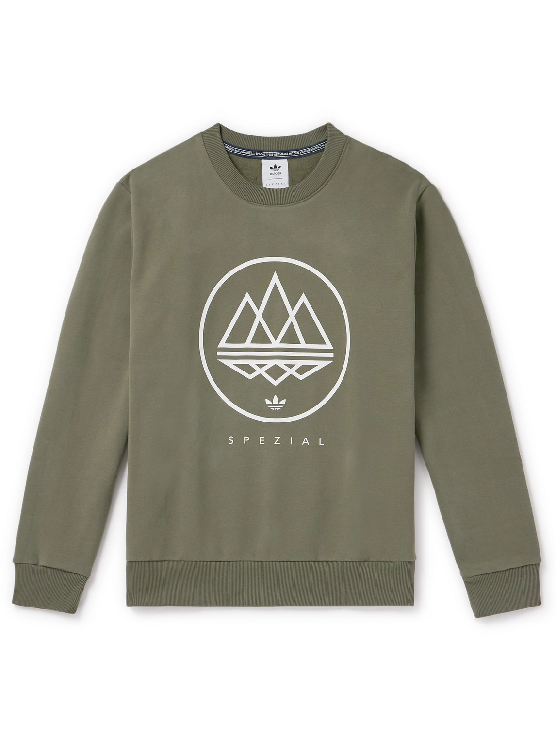 Adidas Consortium Mod Trefoil Logo-print Cotton-blend Jersey Sweatshirt In Green
