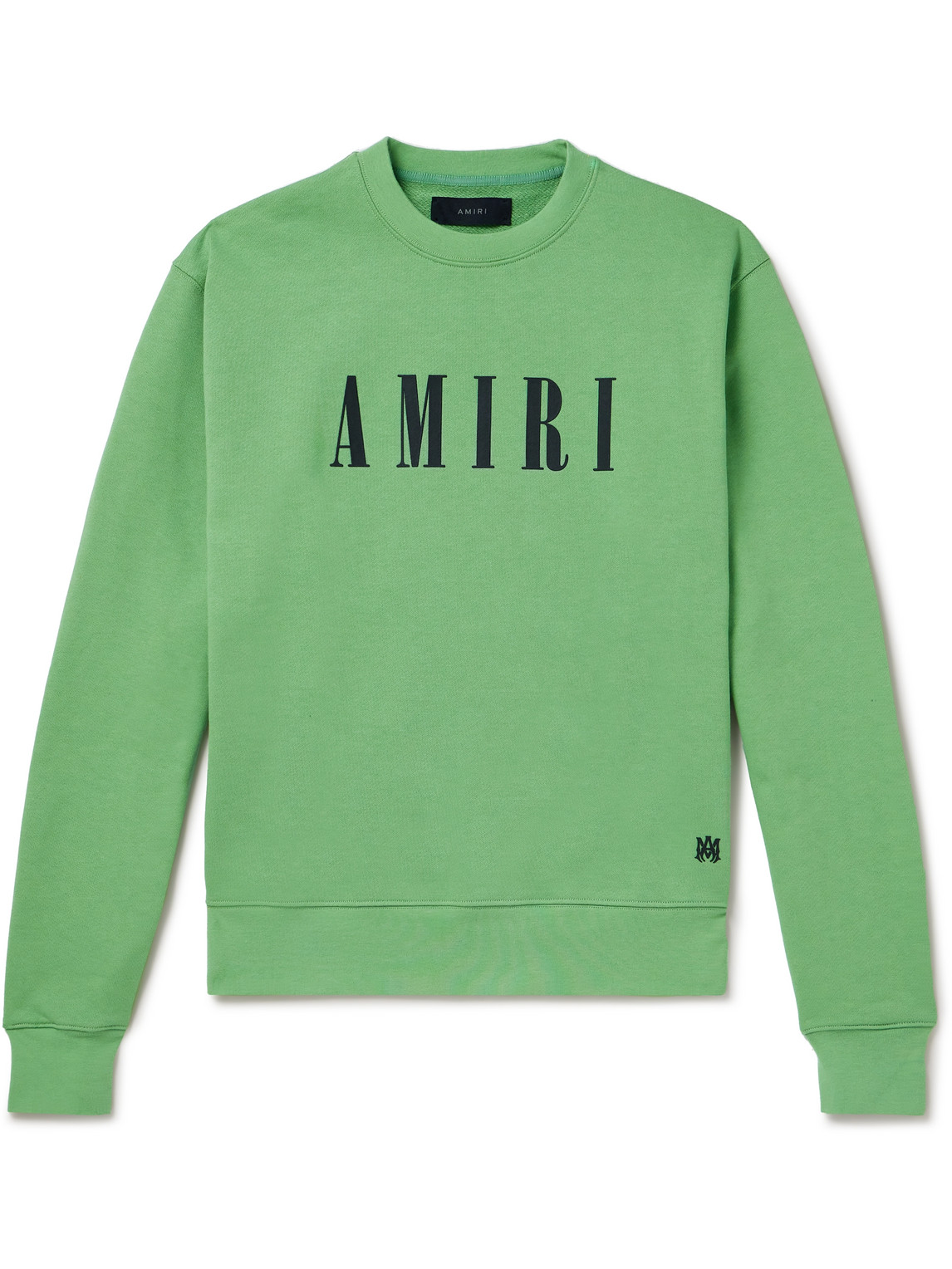 Amiri Logo-print Cotton-jersey Sweatshirt In Green