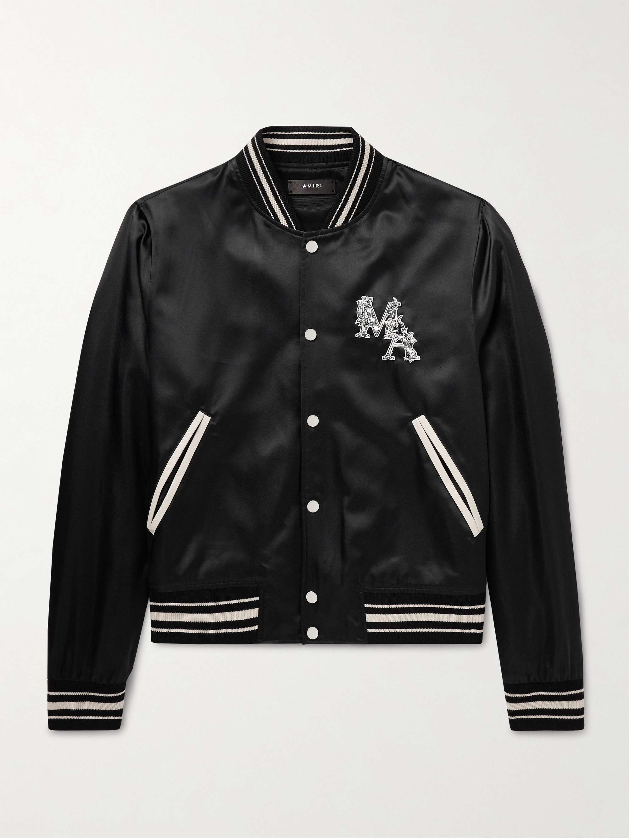 Amiri Hawaiian Bomber Jacket in Red