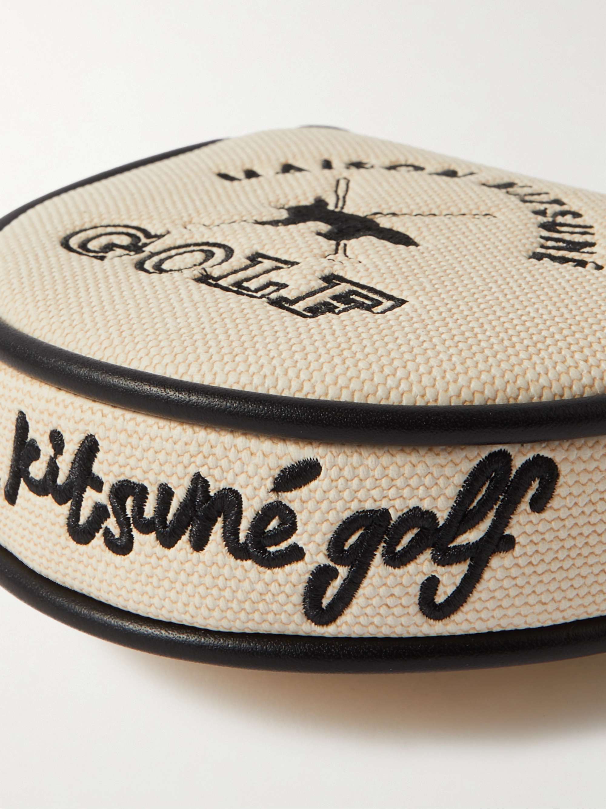 MAISON KITSUNÉ LogoEmbroidered Faux LeatherTrimmed Canvas Mallet