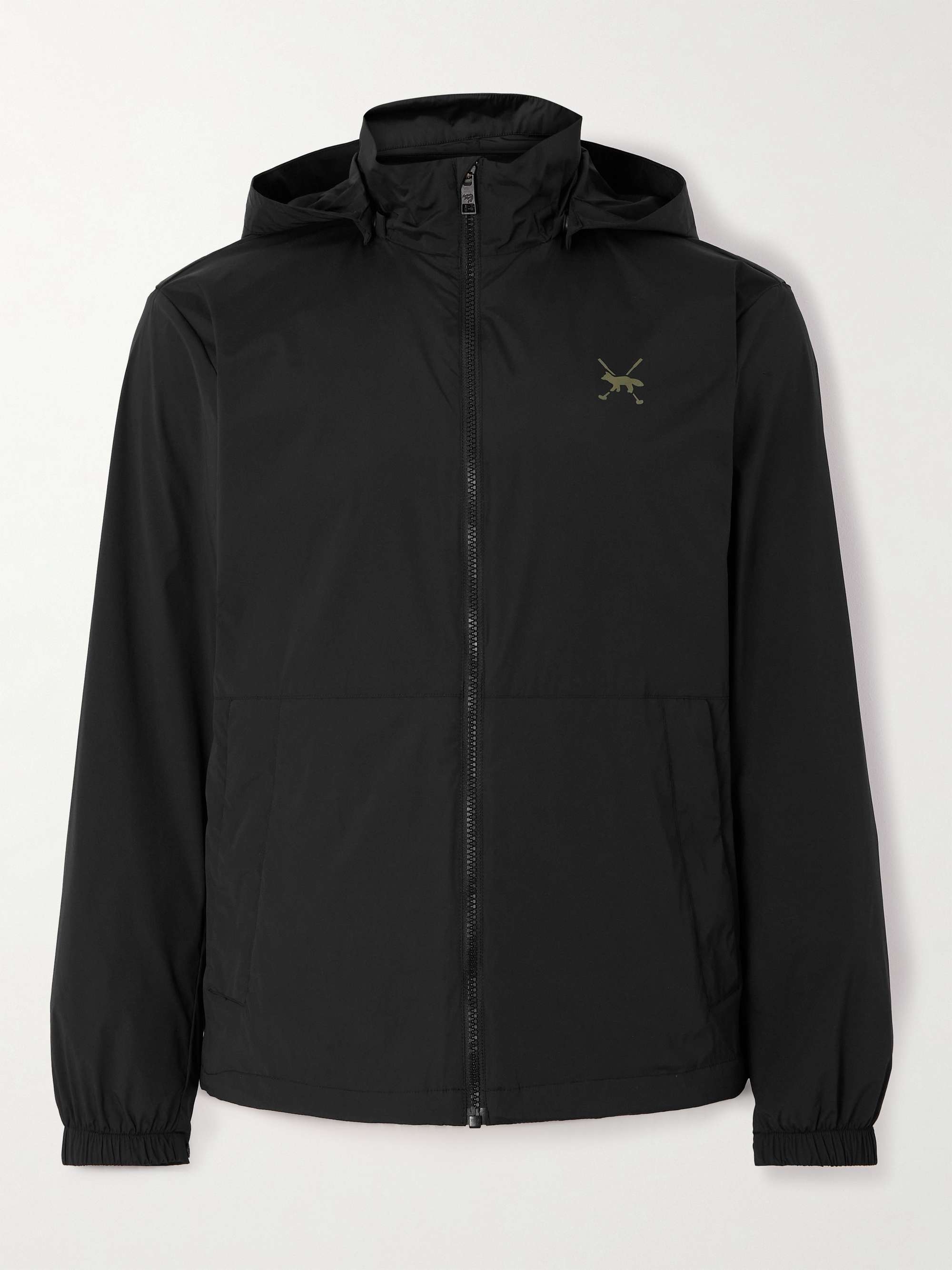 Maison Kitsune Hooded Windbreaker Navy