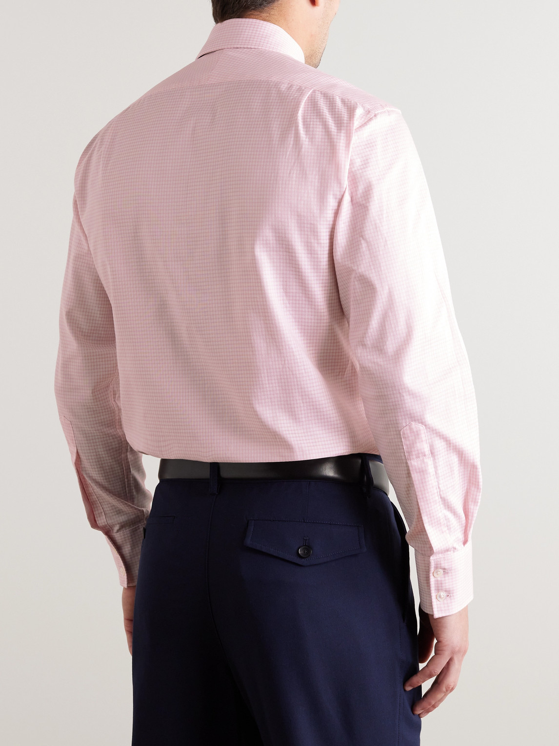 Shop Emma Willis Slim-fit Checked Cotton Oxford Shirt In Pink