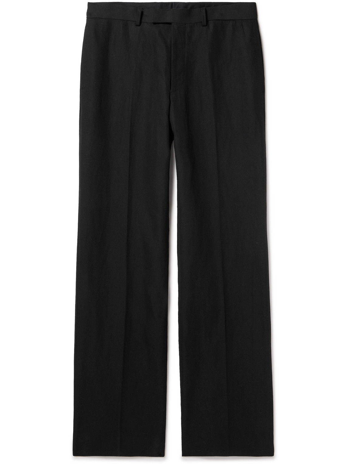Straight-Leg Cotton and Linen-Blend Twill Trousers