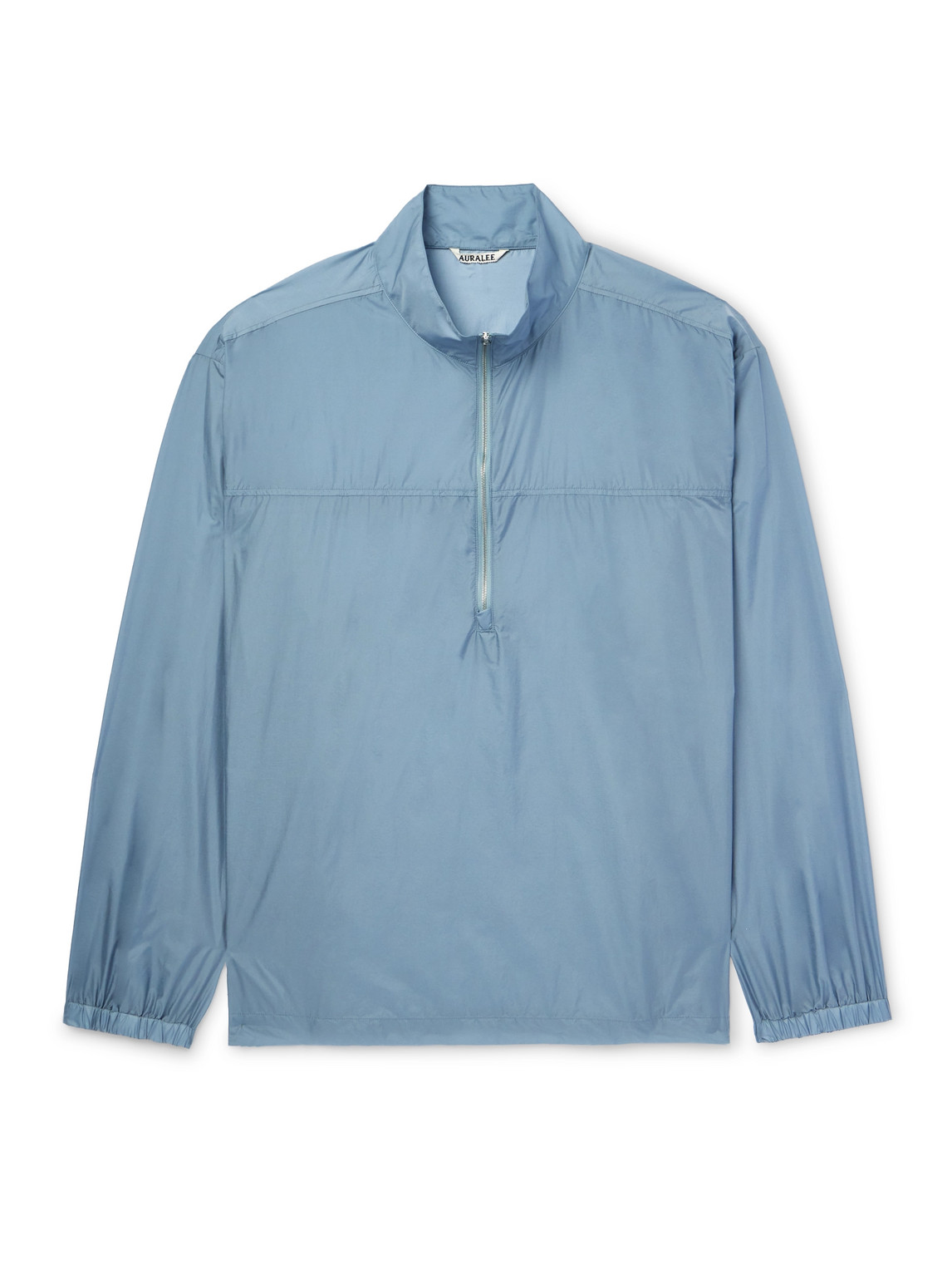 Auralee Shell Half-zip Jacket In Blue