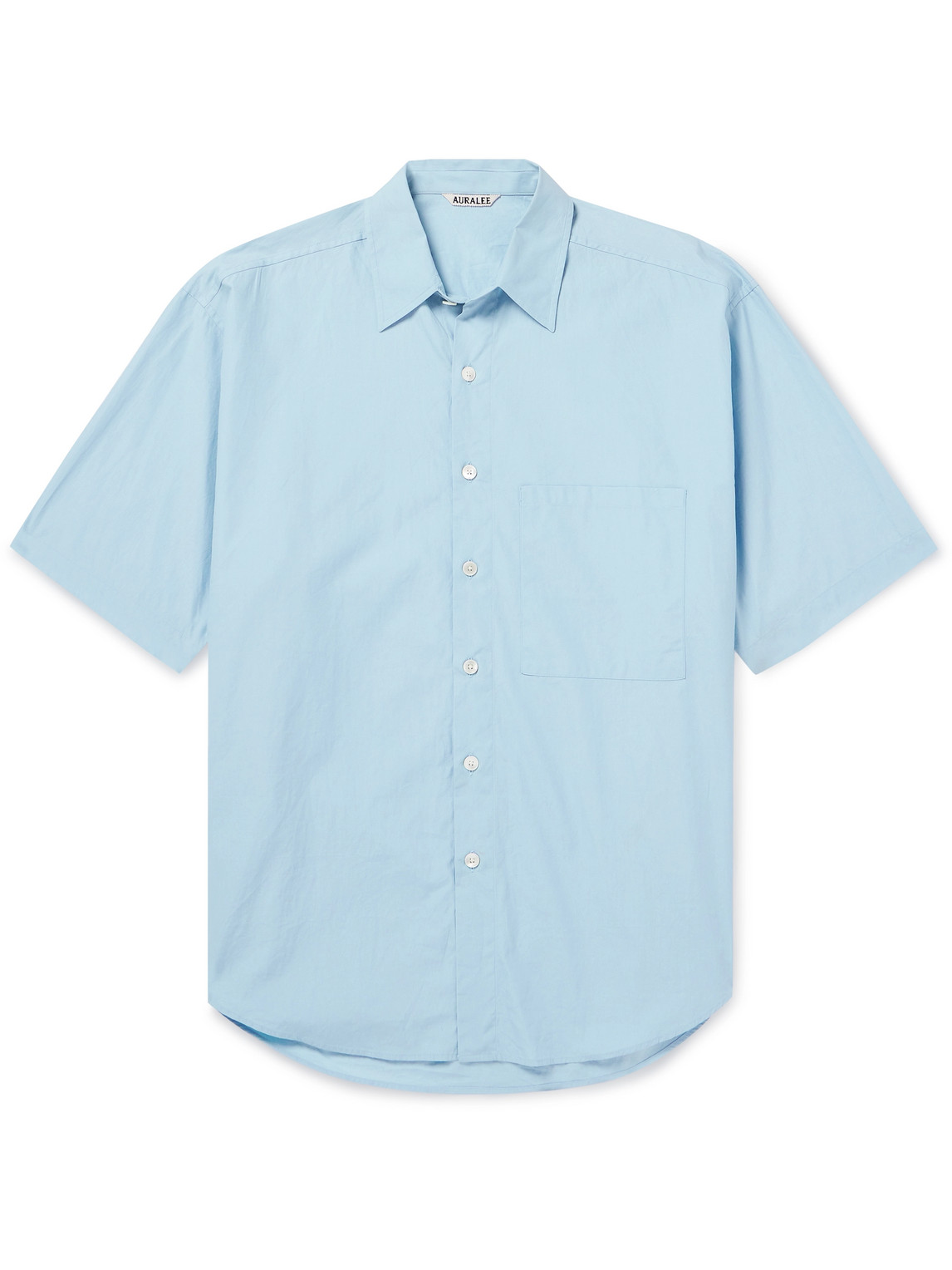 Auralee Cotton Shirt In Blue