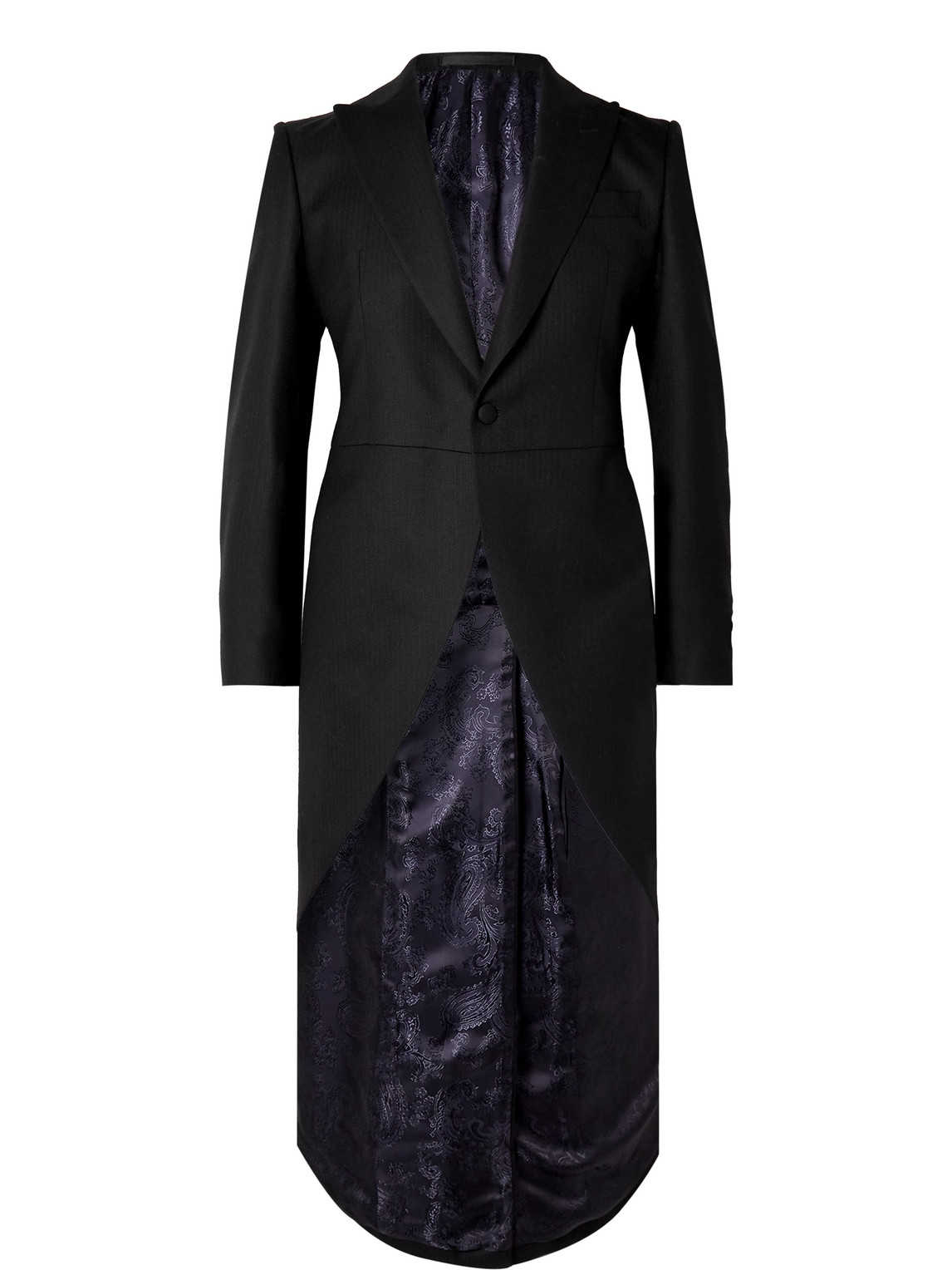 Favourbrook Furlong Wool Morning Coat In Black