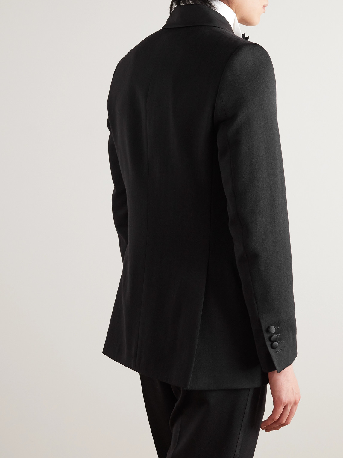 Shop Favourbrook Hampton Shawl-collar Grosgrain-trimmed Wool Tuxedo Jacket In Black