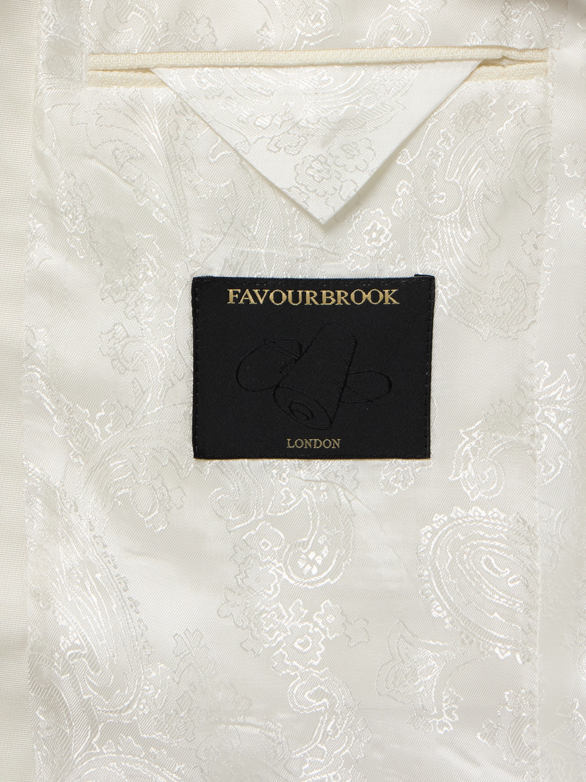 Shop Favourbrook Grosgrain-trimmed Herringbone Linen And Silk-blend Tuxedo Jacket In Neutrals