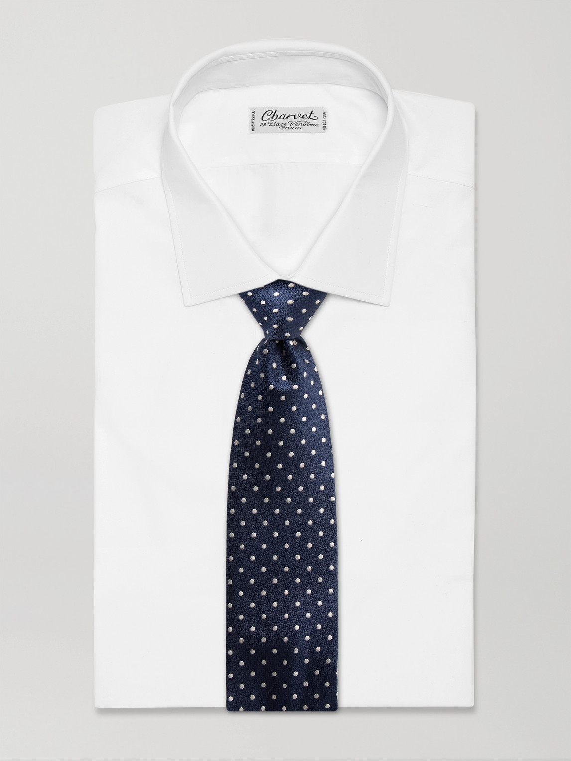 Shop Favourbrook Pickwick 7.5cm Polka-dot Silk-jacquard Tie In Blue