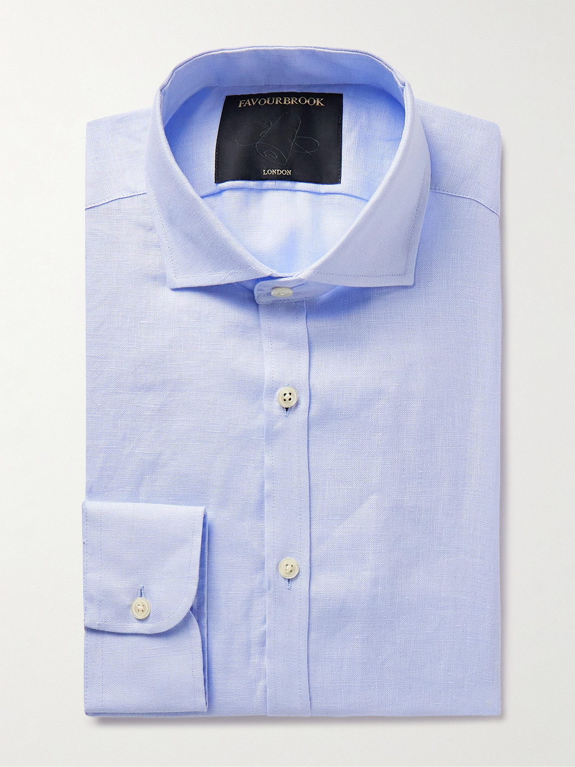 Favourbrook Bridford Cutaway-Collar Linen Shirt - Men