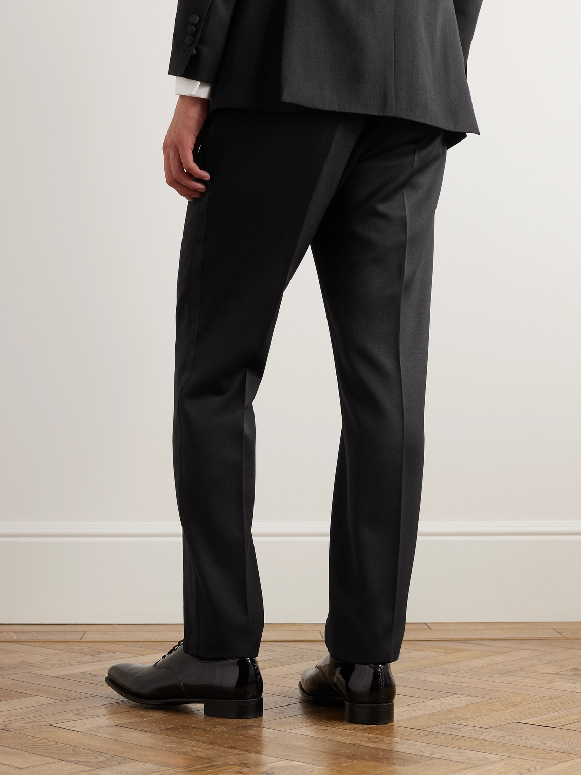 Hampton Slim-Fit Grosgrain-Trimmed Wool-Twill Tuxedo Trousers