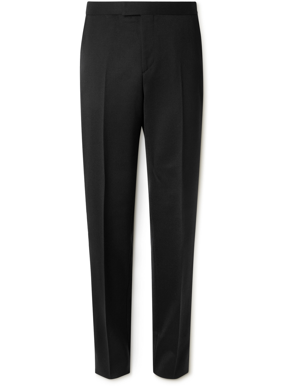 Favourbrook Hampton Slim-fit Grosgrain-trimmed Wool-twill Tuxedo Trousers In Black