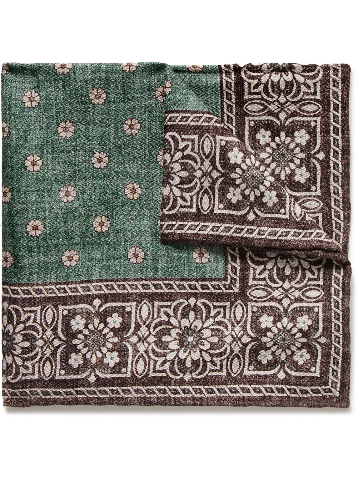 Osterley Floral-Print Silk Pocket Square