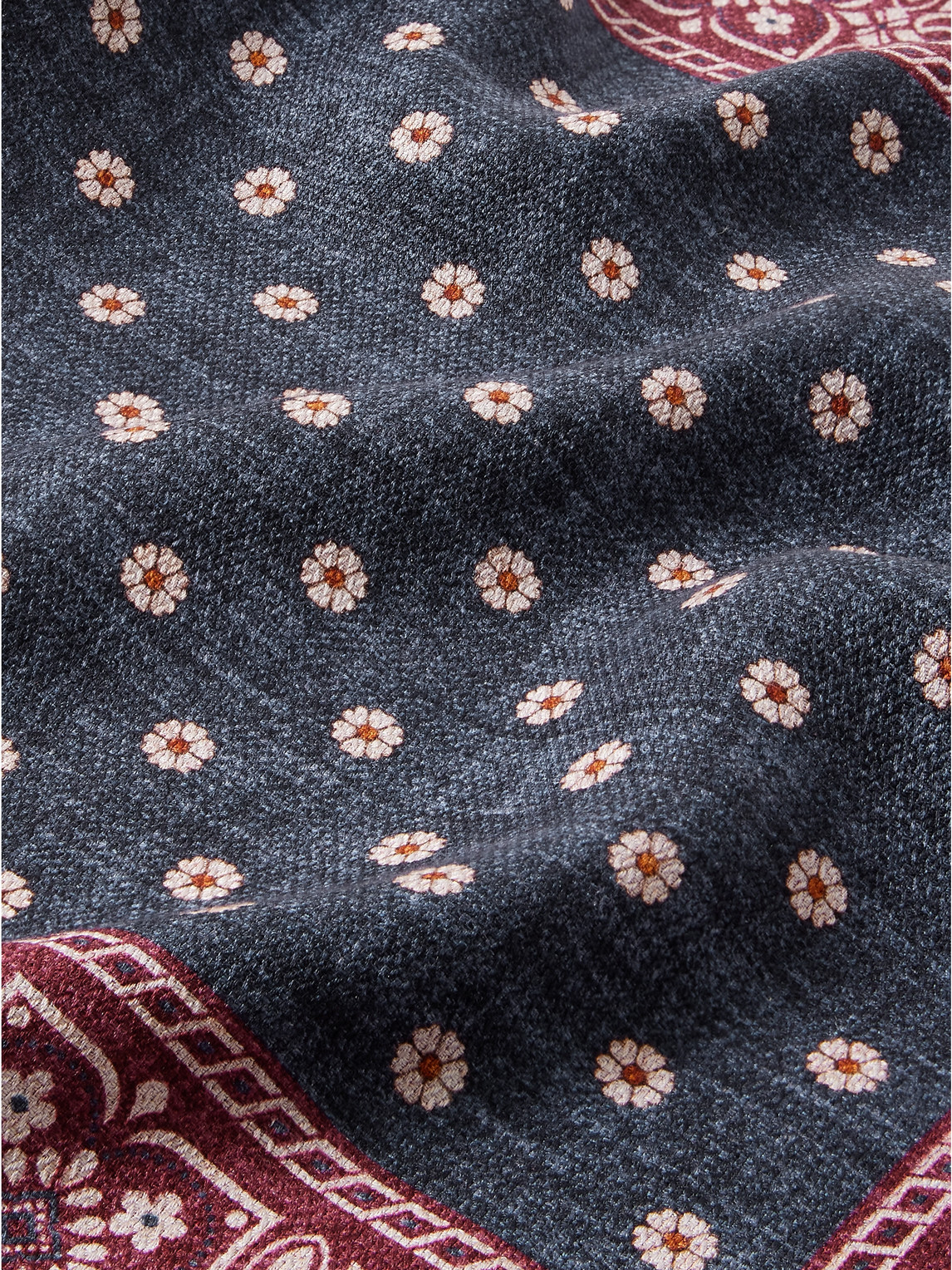 Shop Favourbrook Osterley Floral-print Silk Pocket Square In Blue