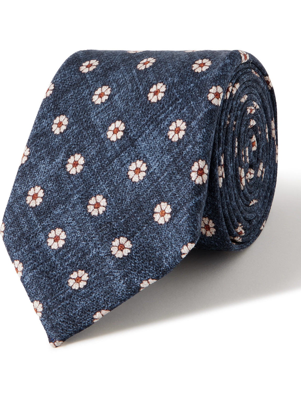 Favourbrook Osterley 8cm Floral-print Silk Tie In Blue