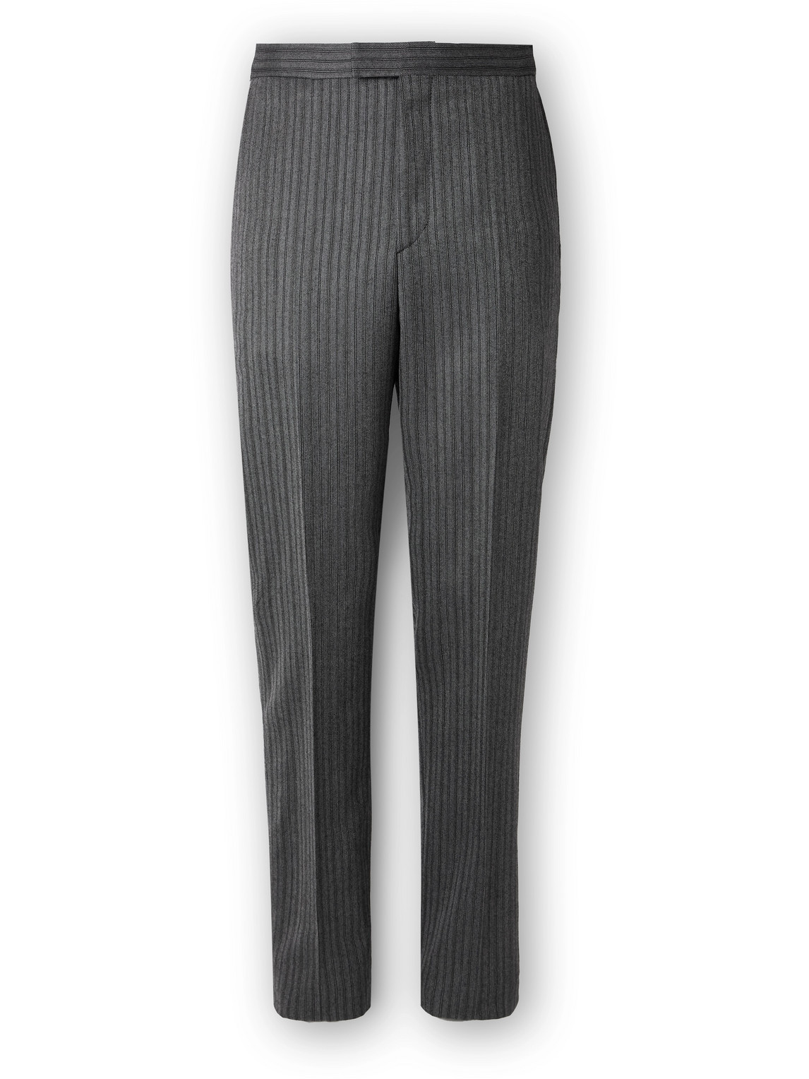 Favourbrook Westminster Slim-fit Straight-leg Striped Wool Suit Trousers In Grey