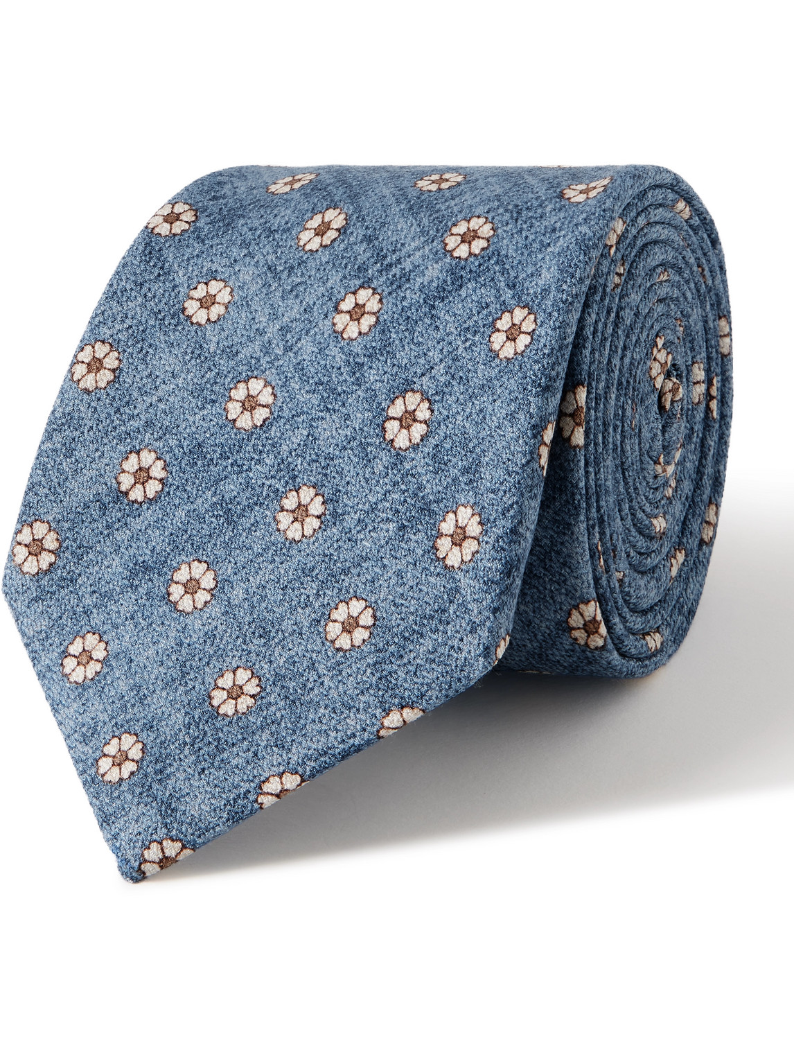 Favourbrook Osterley 8cm Floral-print Silk Tie In Gray