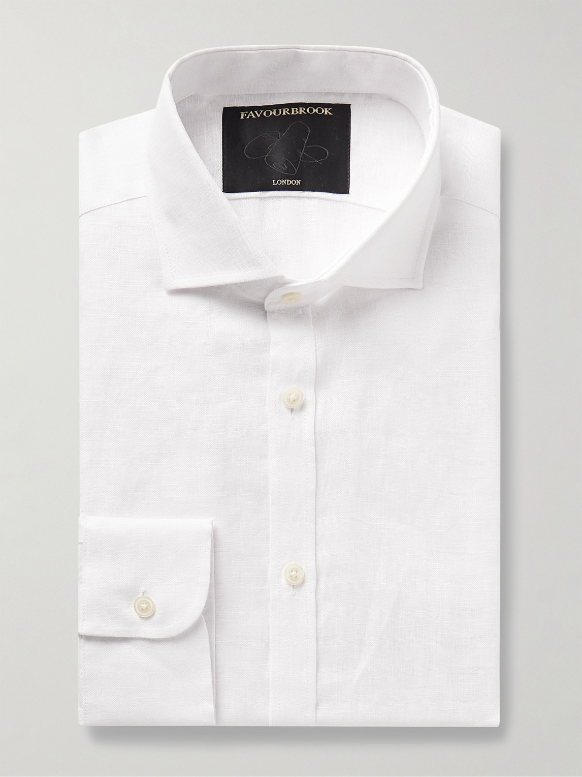 Favourbrook Bridford Cutaway-Collar Linen Shirt - Men