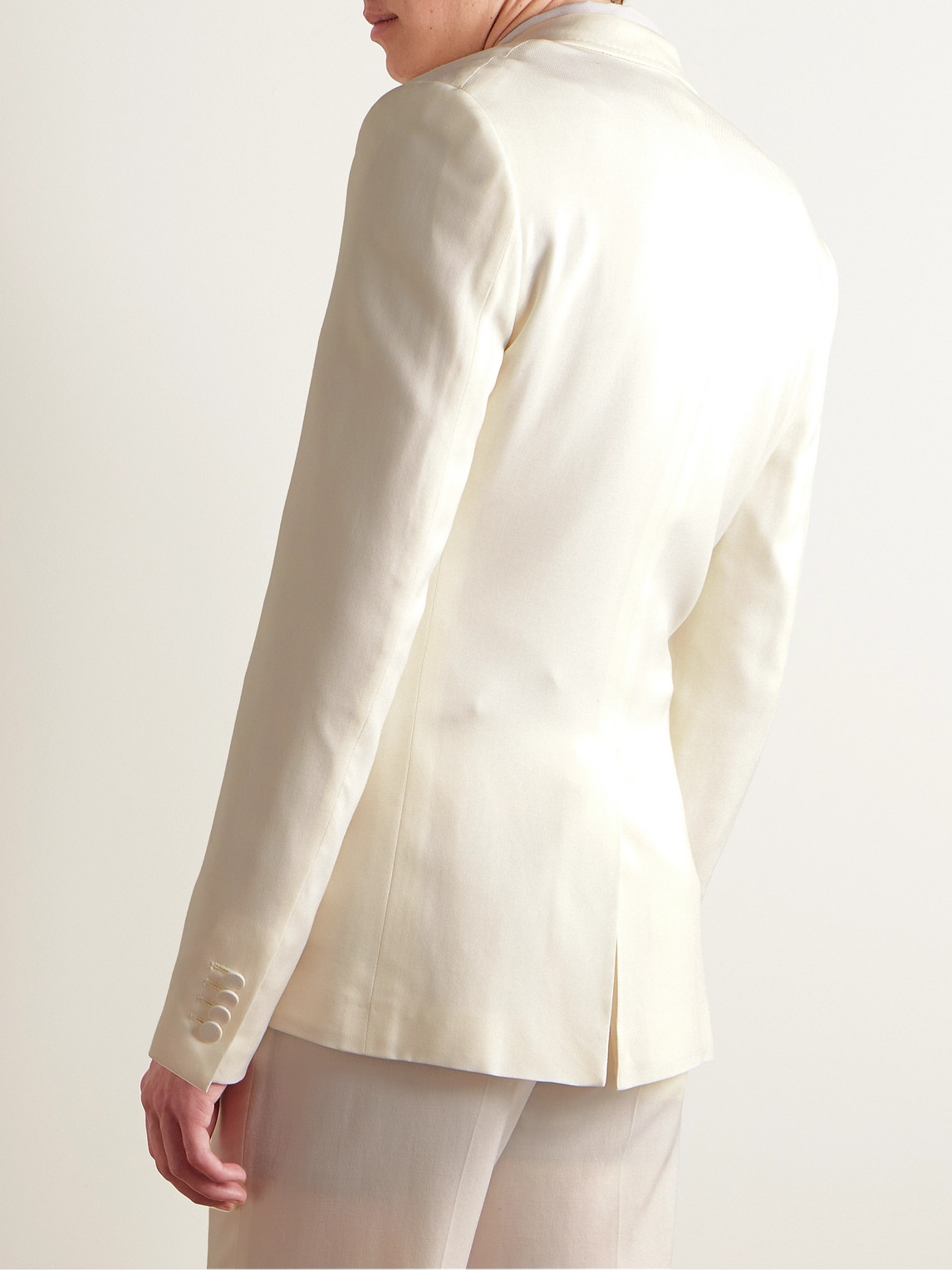 Shop Gabriela Hearst Leiva Slim-fit Wool-twill Suit Jacket In Neutrals