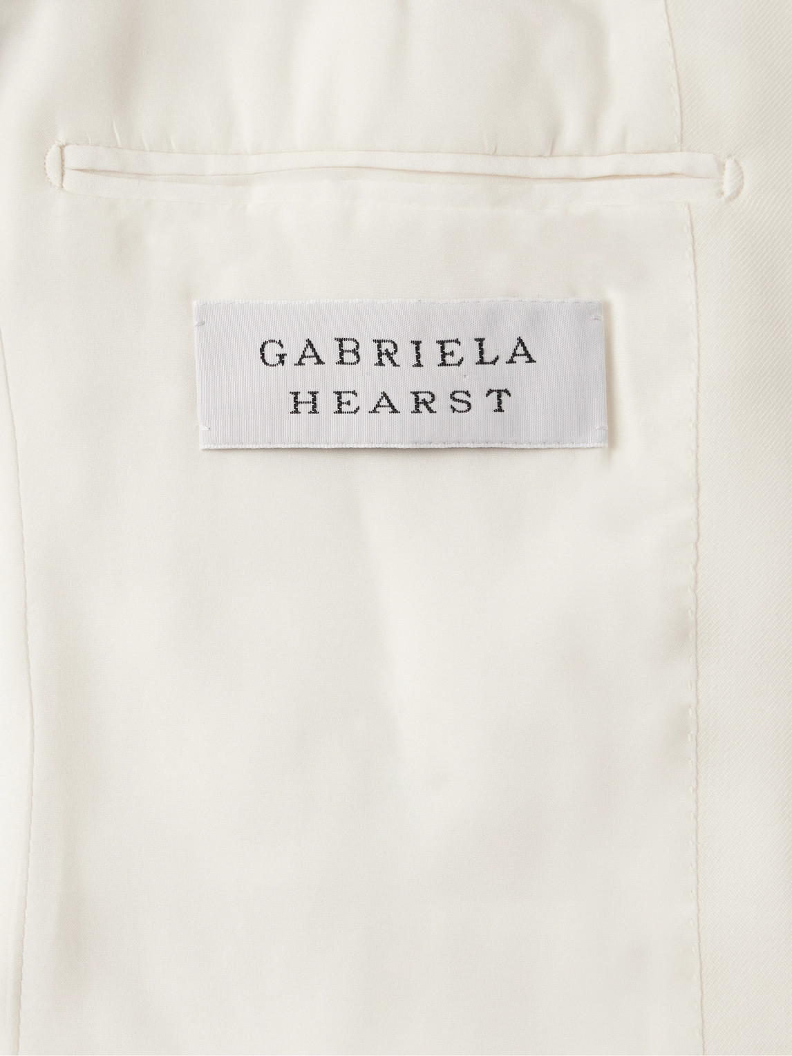 Shop Gabriela Hearst Leiva Slim-fit Wool-twill Suit Jacket In Neutrals