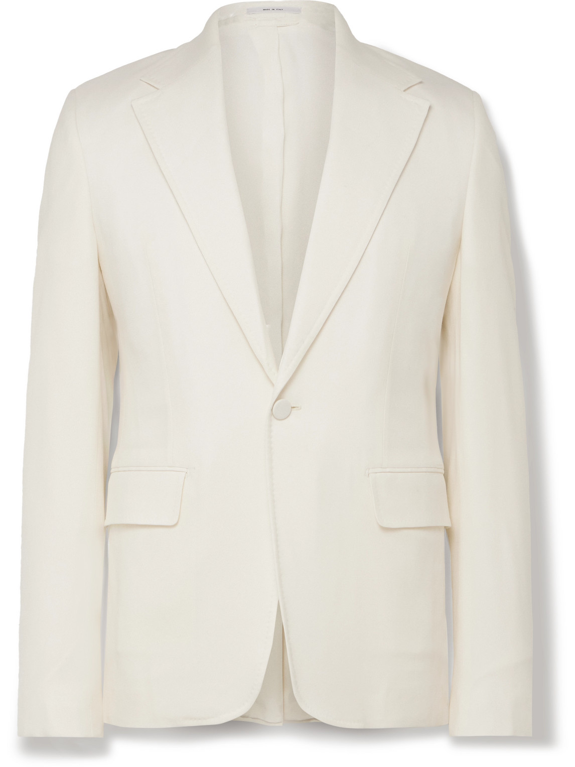 Shop Gabriela Hearst Leiva Slim-fit Wool-twill Suit Jacket In Neutrals