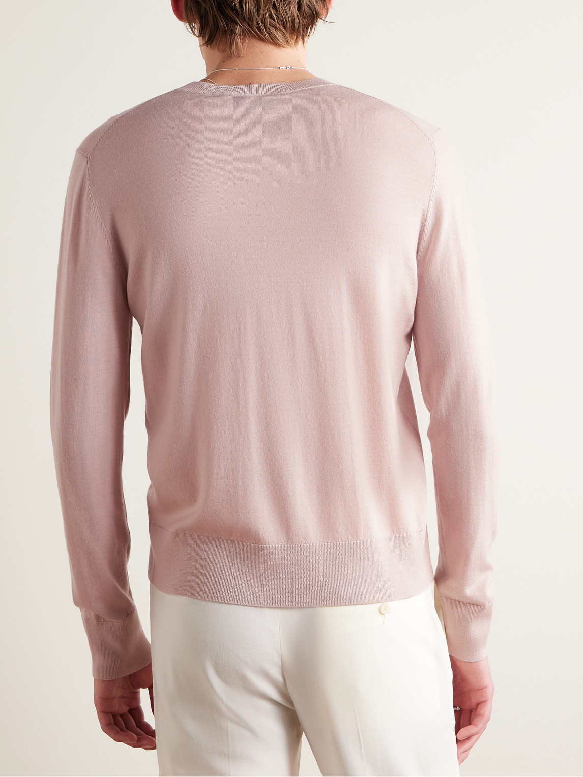 Shop Gabriela Hearst Palco Merino Wool Sweater In Pink