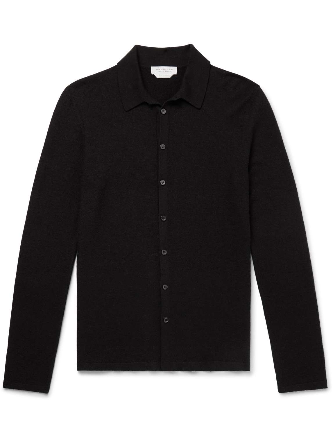 Gabriela Hearst Dennis Slim-fit Wool Cardigan In Black