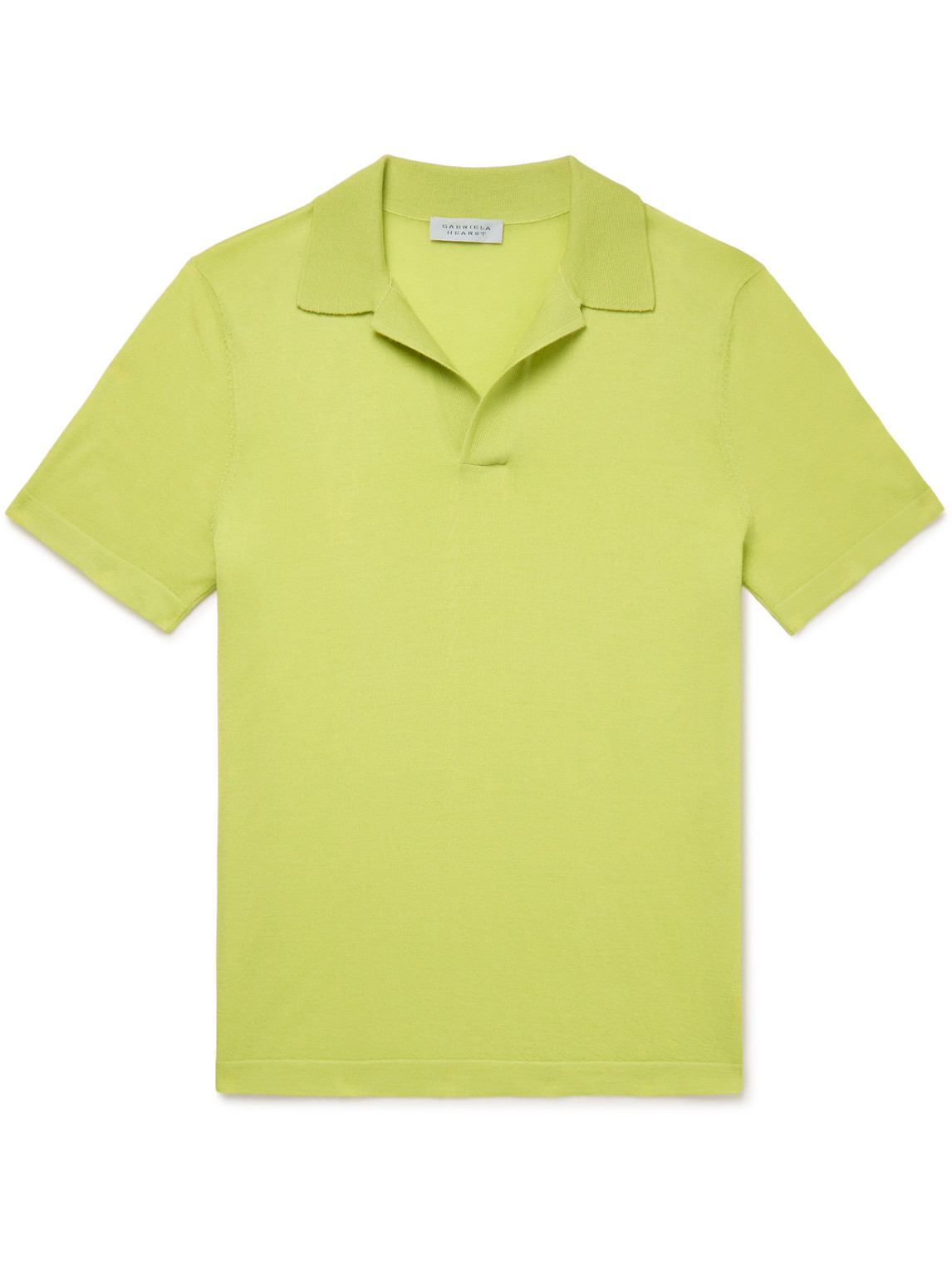 Gabriela Hearst Stendhal Cashmere Polo Shirt In Green