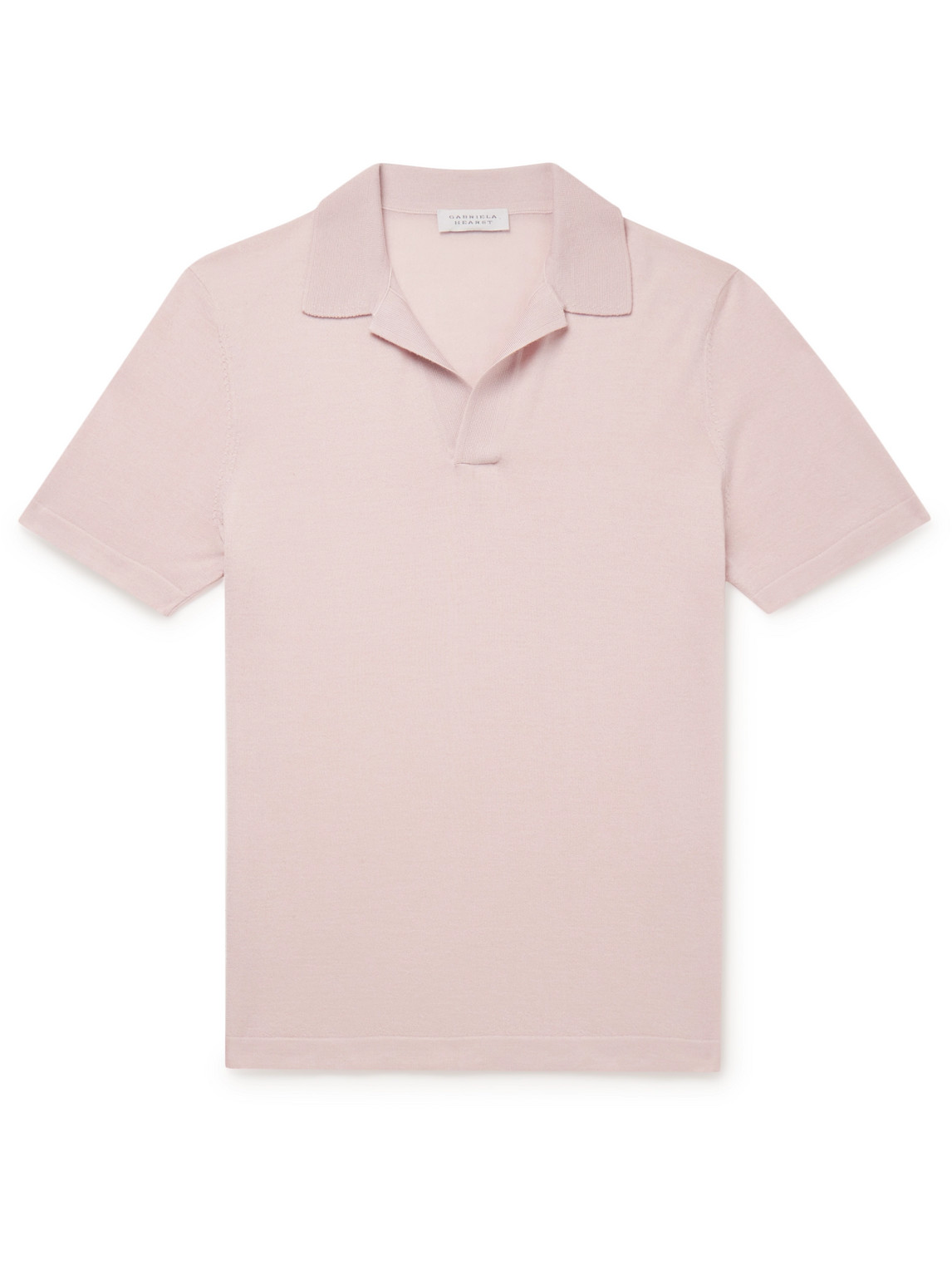 Gabriela Hearst Stendhal Cashmere Polo Shirt In Pink