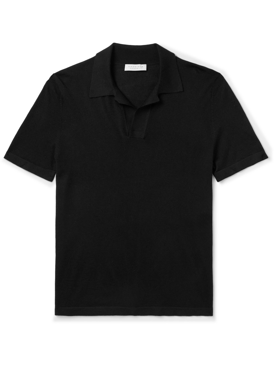 Gabriela Hearst Stendhal Cashmere Polo Shirt In Black