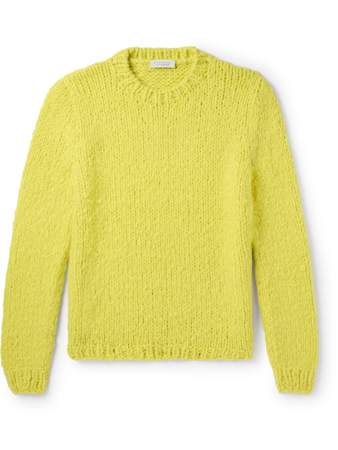 Gabriela Hearst Lawrence Brushed Cashmere Sweater In Yellow