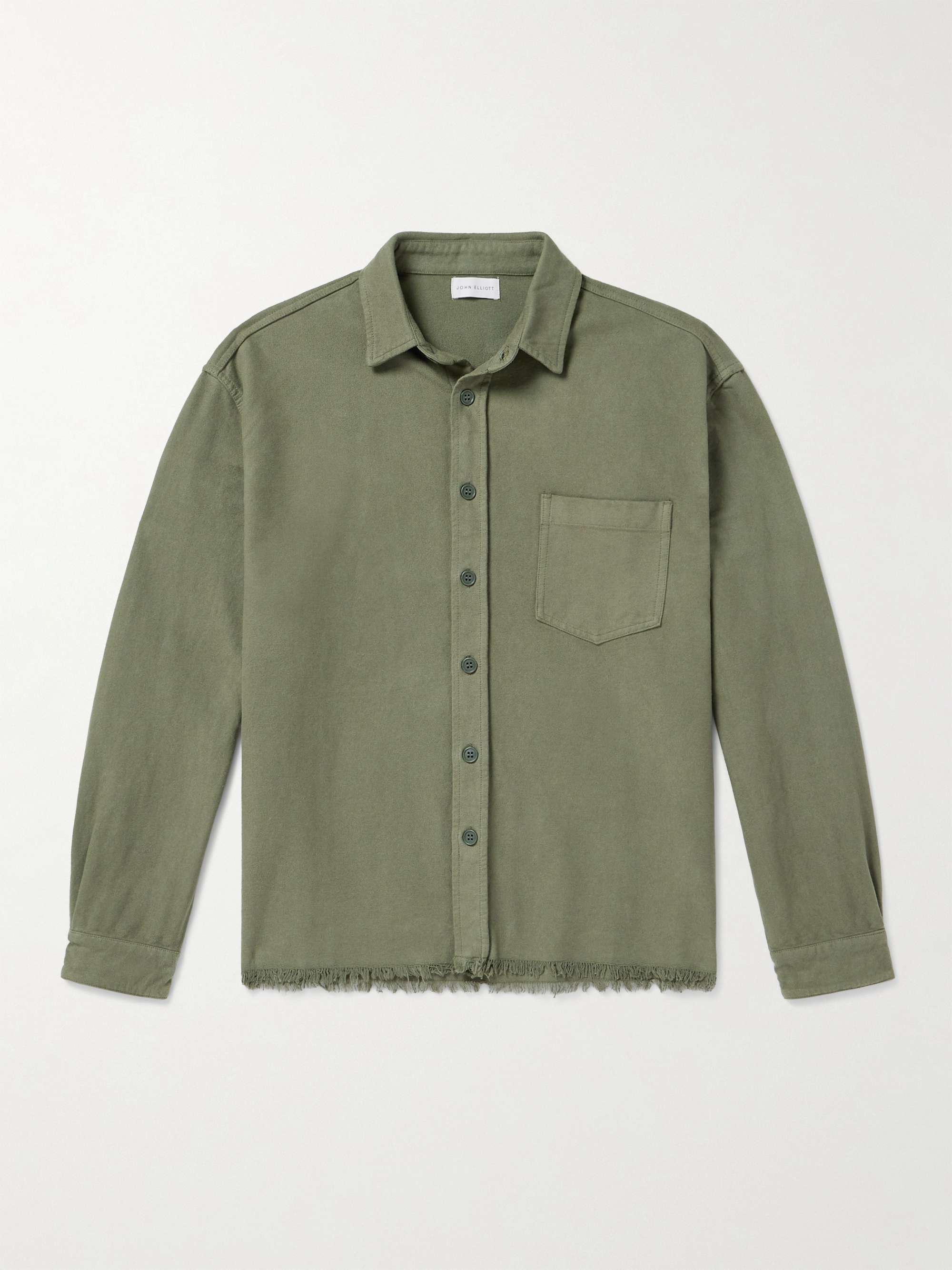 JOHN ELLIOTT Hemi Frayed Cotton-Canvas Shirt for Men | MR PORTER