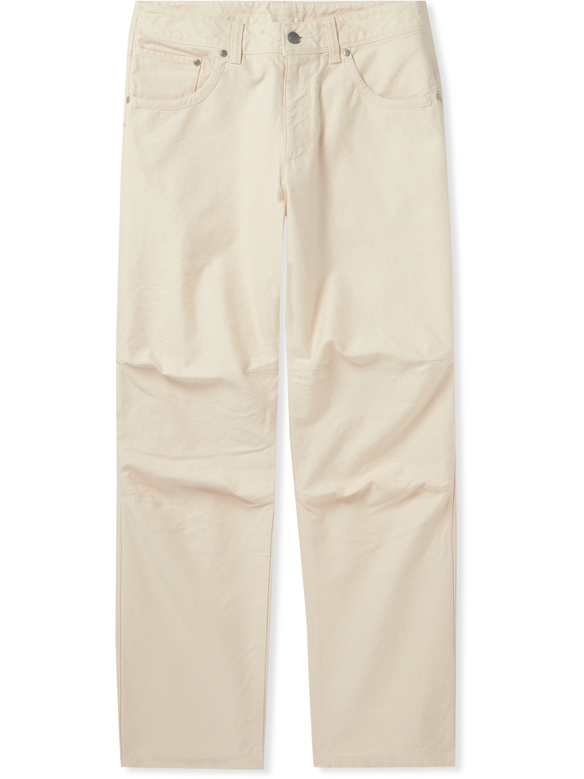 Shop John Elliott Emilio Straight-leg Cotton Trousers In Neutrals