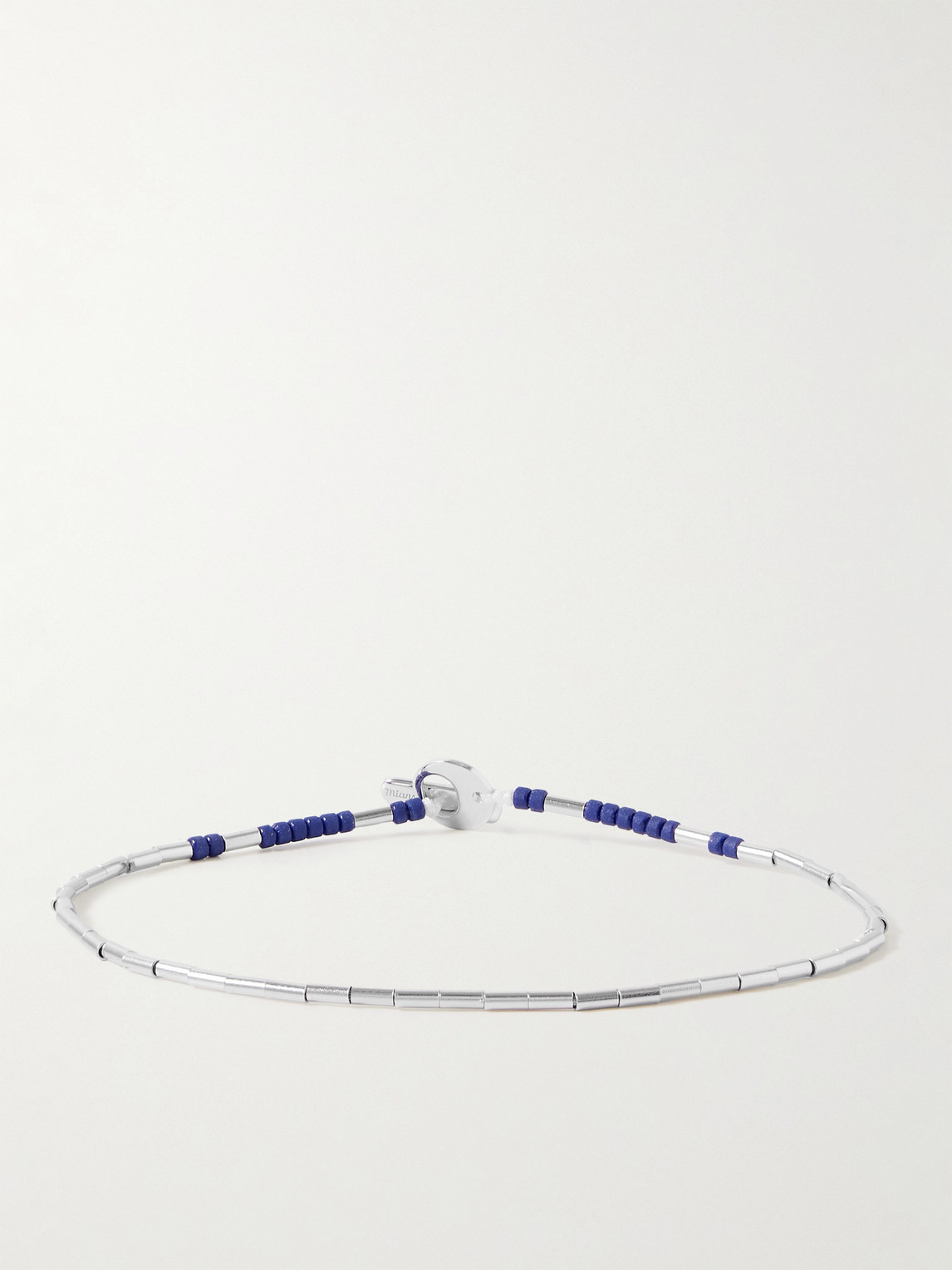 Shop Miansai Lani Silver Lapis Lazuli Beaded Bracelet