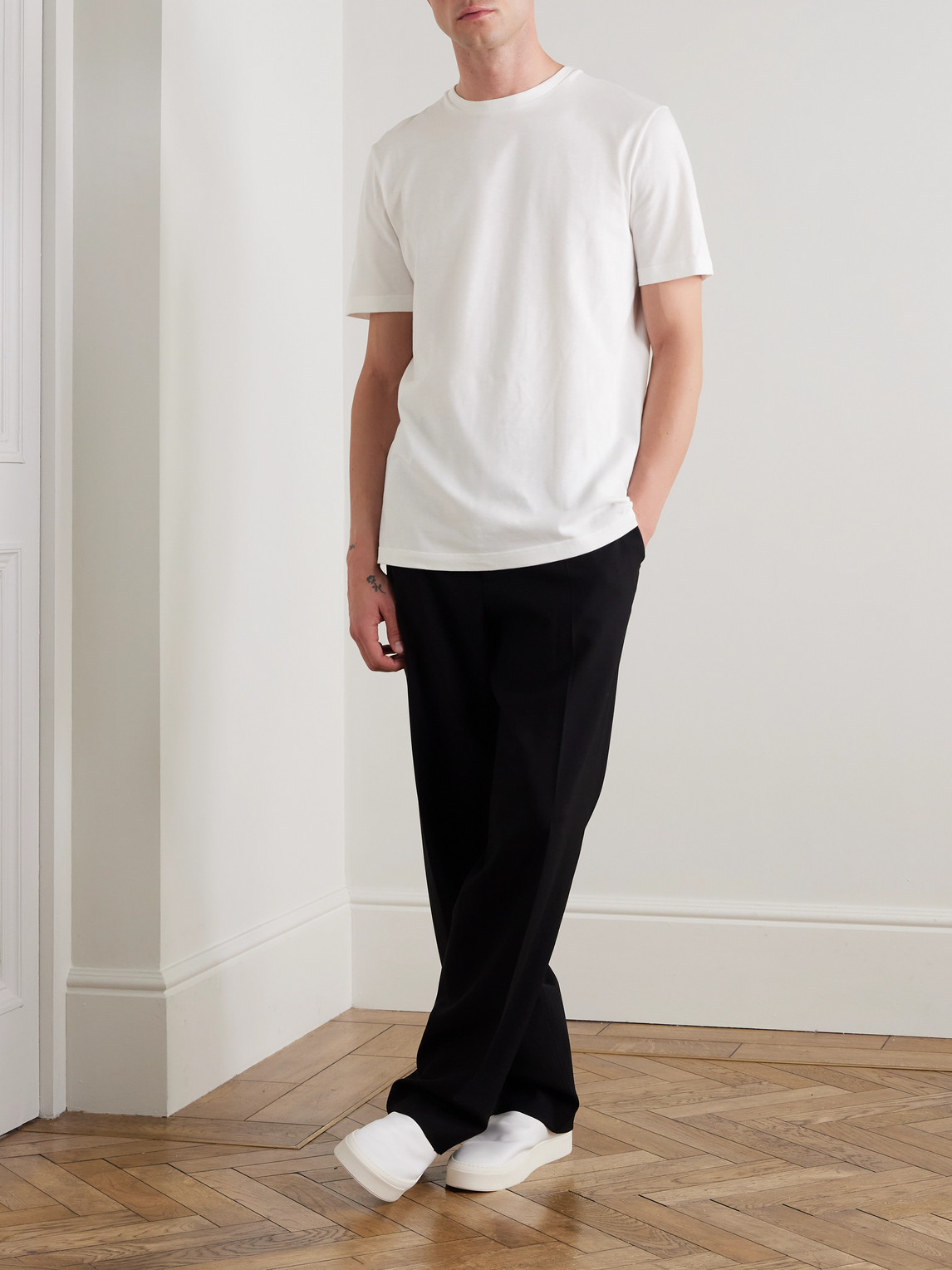 Shop The Row Luke Cotton-jersey T-shirt In White