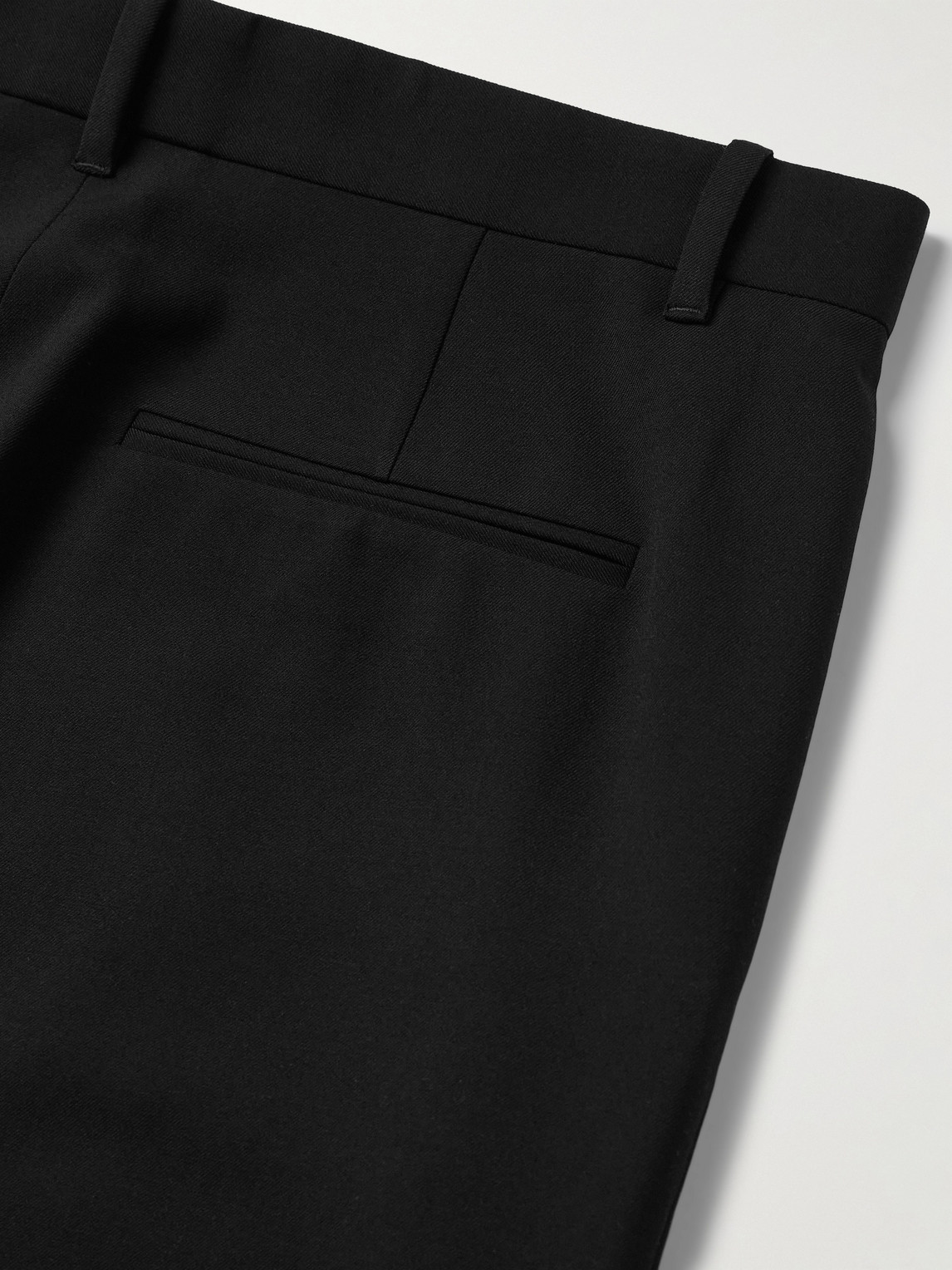 The Row Elijah Straight-leg Wool-twill Trousers In Black