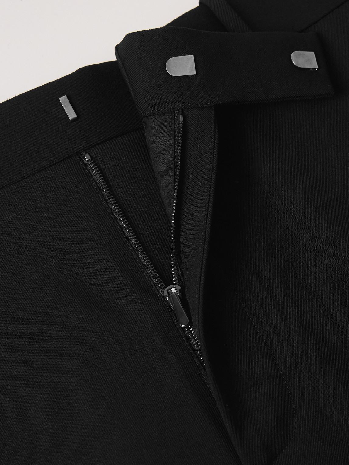 The Row Elijah Straight-leg Wool-twill Trousers In Black