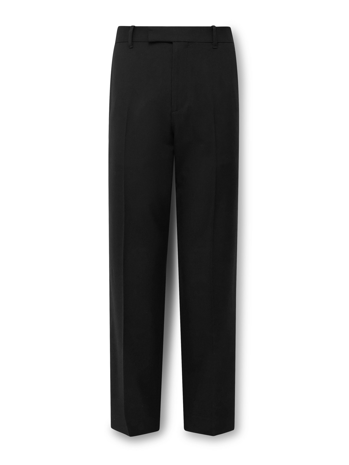 The Row Elijah Straight-leg Wool-twill Trousers In Black