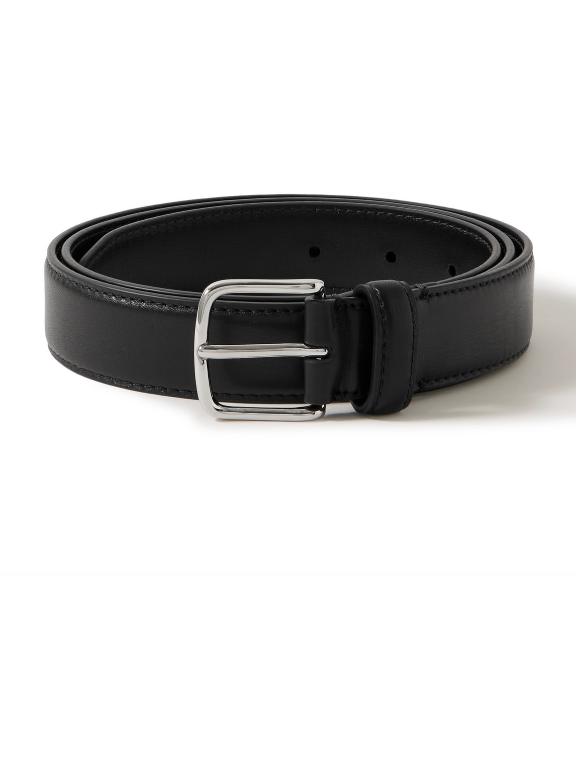 The Row 3cm Leather Belt In Black