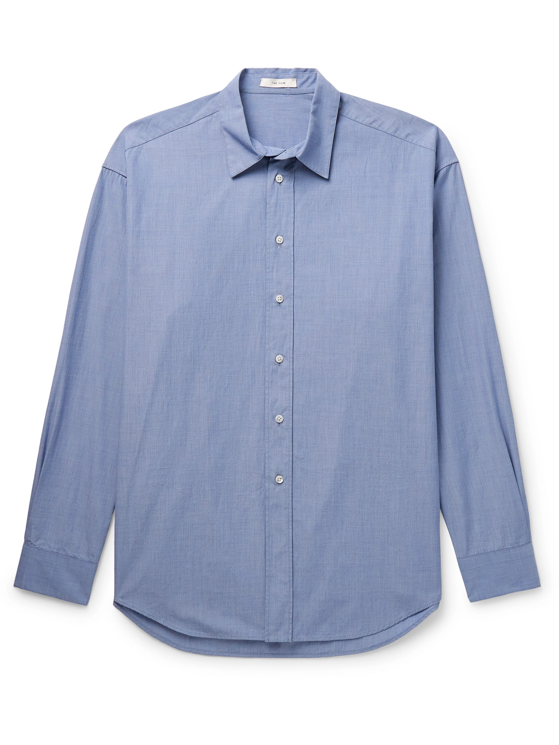 Shop The Row Miller Cotton-poplin Shirt In Blue