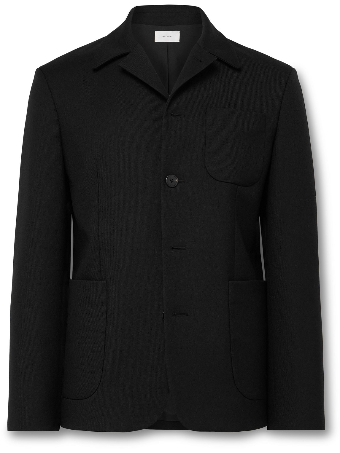 The Row Lionell Slim-fit Wool-twill Jacket In Black