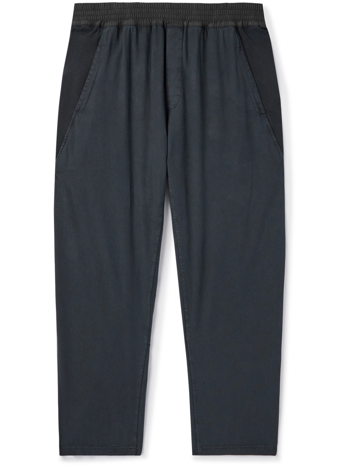 The Row Kaol Straight-leg Cotton Trousers In Black