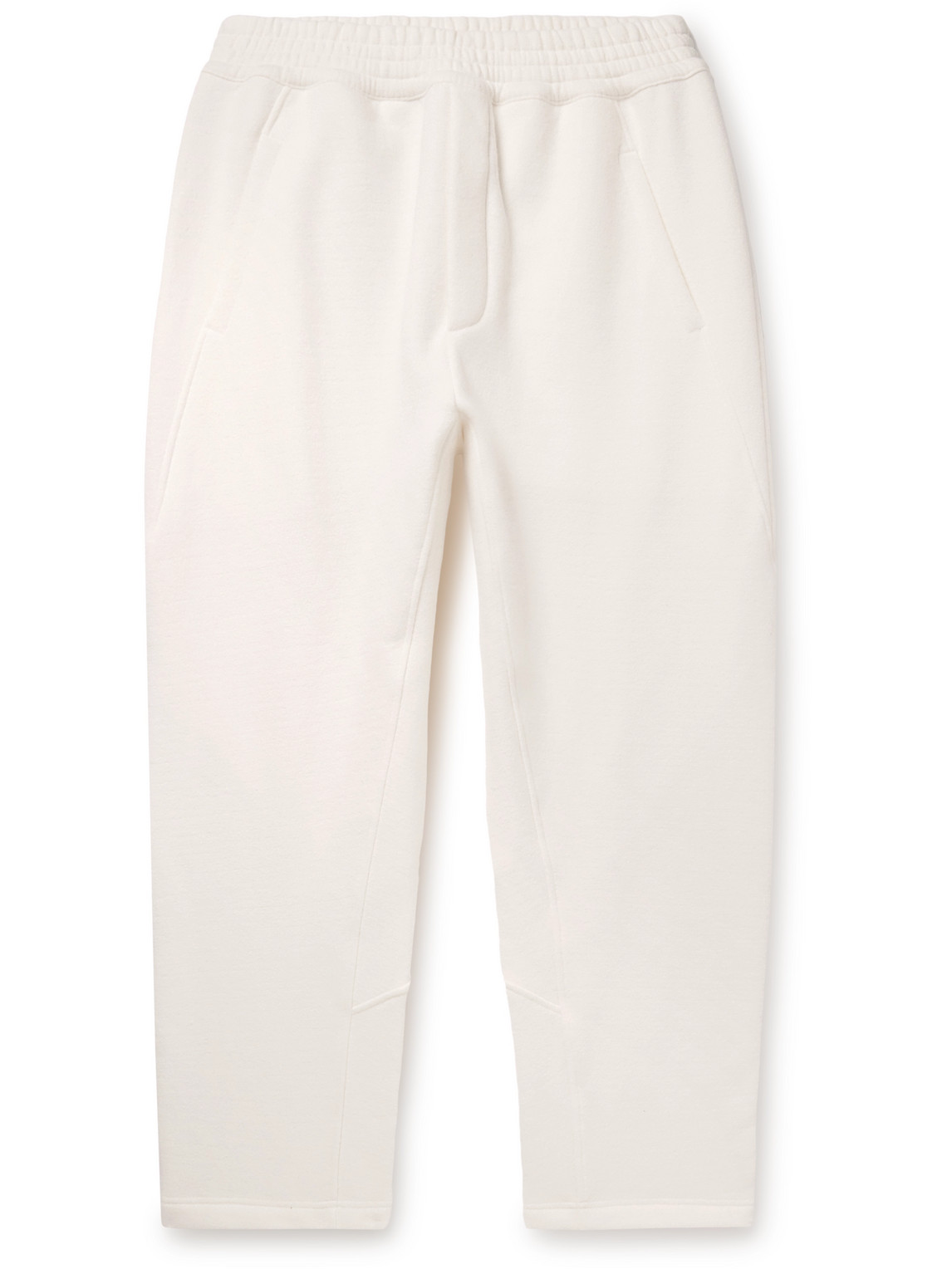 The Row Koa Brushed Stretch-cotton Sweatpants In White